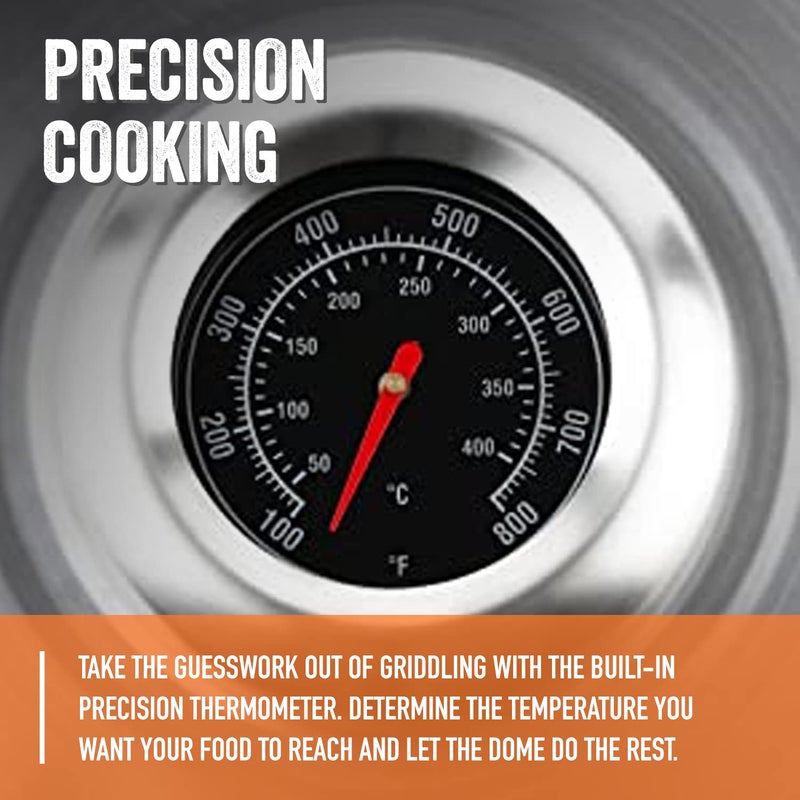 Yukon Gloryâ„¢ Griddle Dome With Built in Thermometer, Designed For Blackstone Griddles, Perfect For Melting Cheese, Steaming Veggies and Grilling Meat, Made of Stainless Steel - Image 3